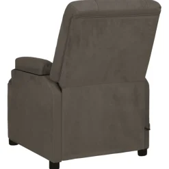 vidaXL Massagestoel microvezelstof donkergrijs
