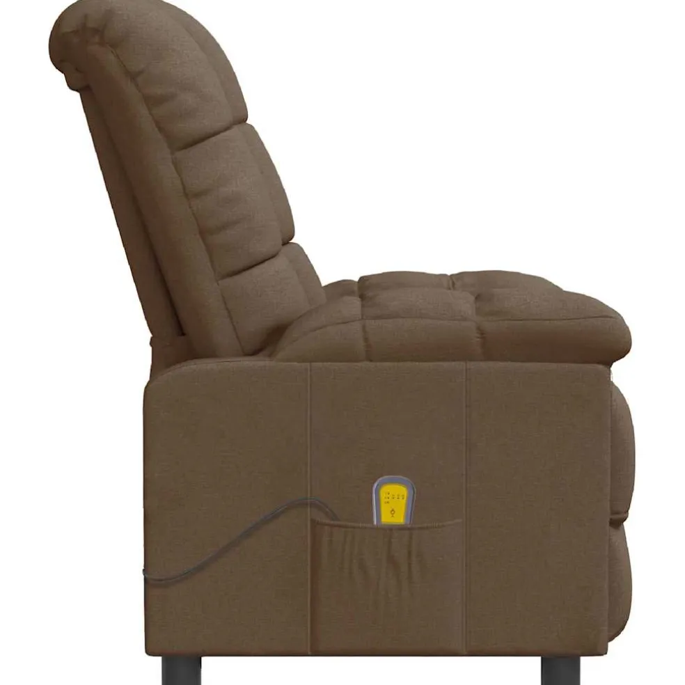 vidaXL Massagestoel stof bruin