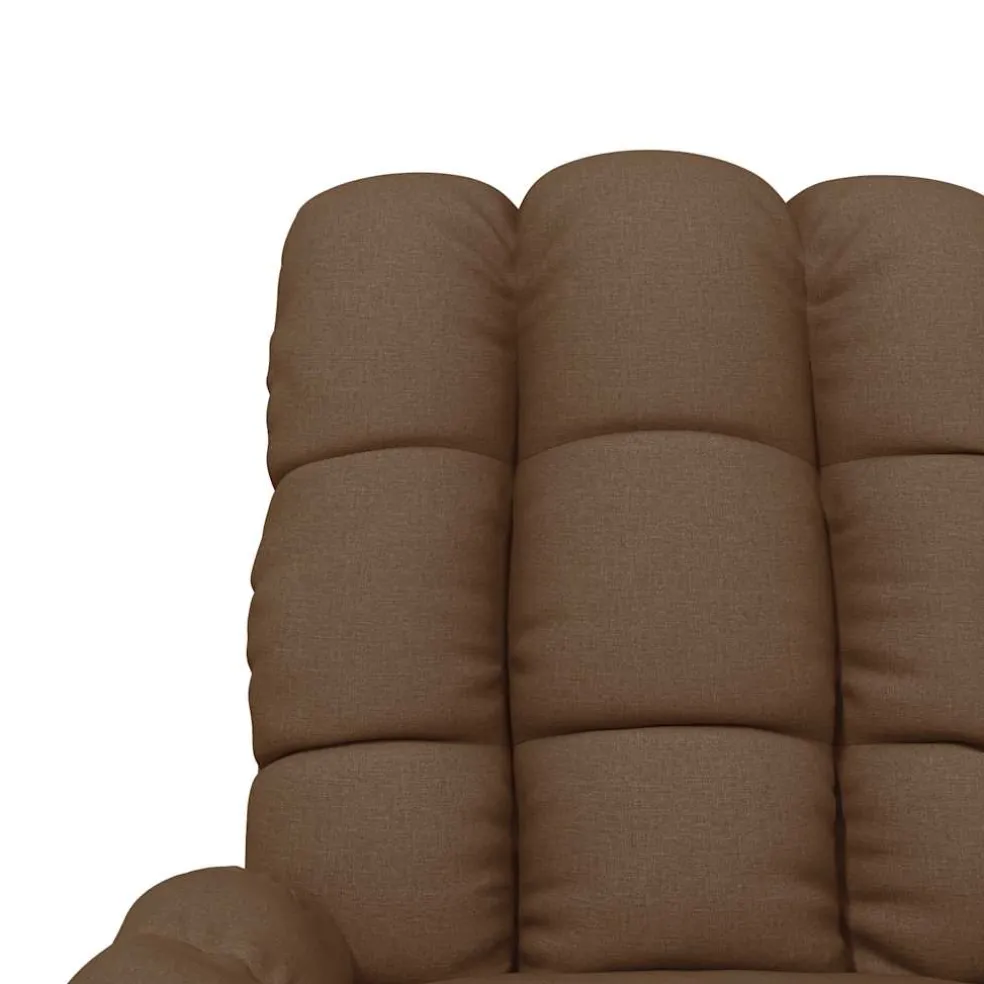 vidaXL Massagestoel stof bruin