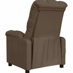 vidaXL Massagestoel stof bruin