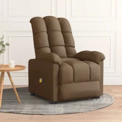 vidaXL Massagestoel stof bruin