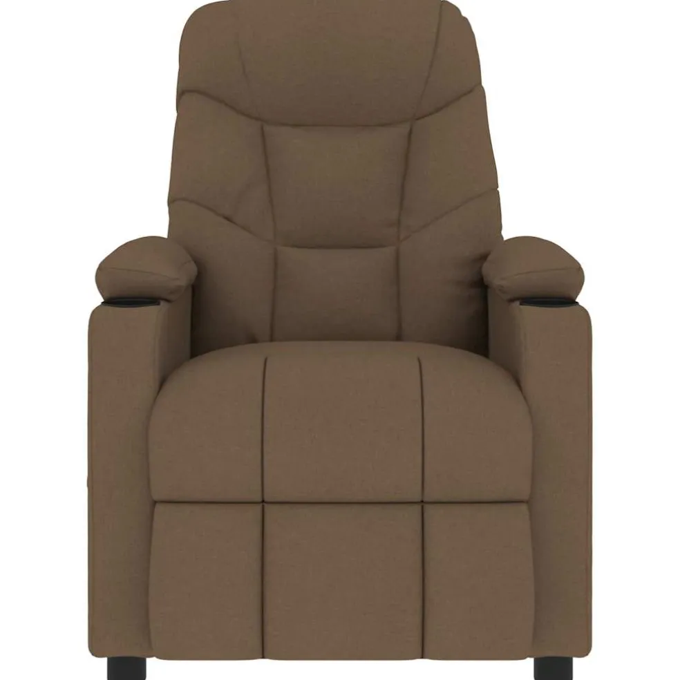 vidaXL Massagestoel stof bruin