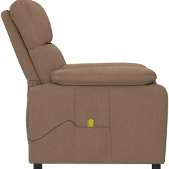 vidaXL Massagestoel stof bruin