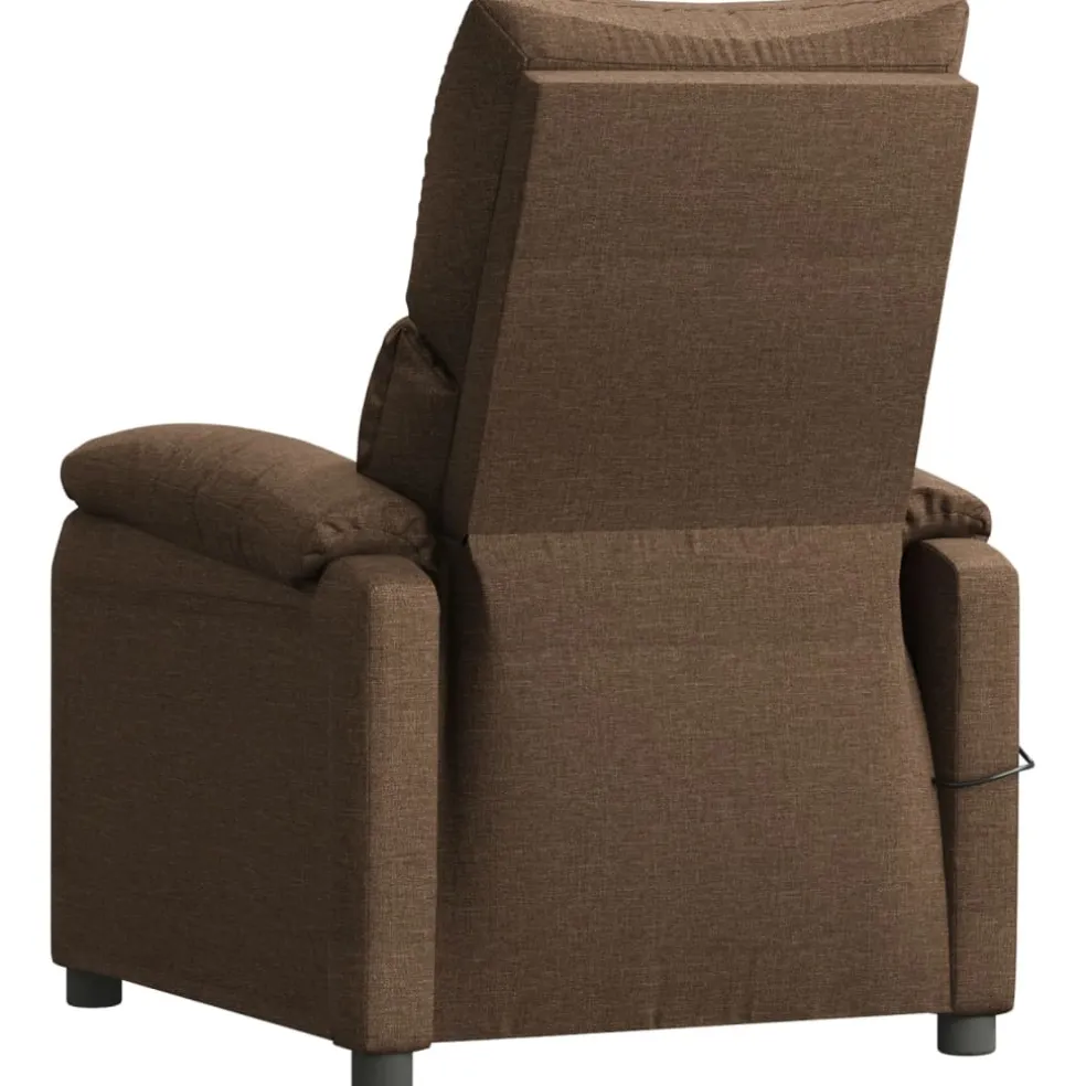 vidaXL Massagestoel stof bruin