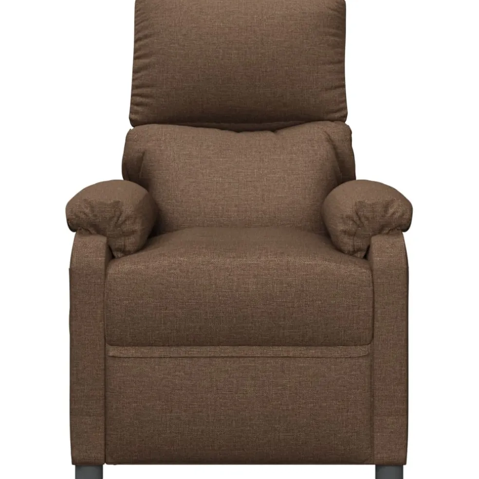vidaXL Massagestoel stof bruin