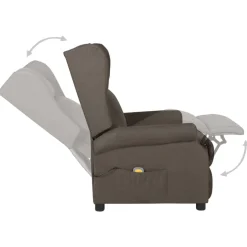 vidaXL Massagestoel stof bruin