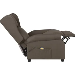 vidaXL Massagestoel stof bruin