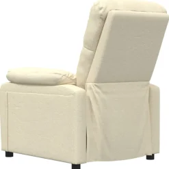 vidaXL Massagestoel stof crèmekleurig