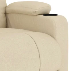 vidaXL Massagestoel stof crèmekleurig