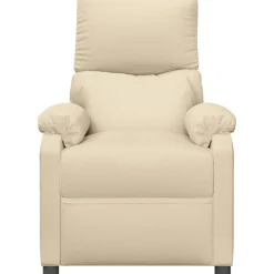 vidaXL Massagestoel stof crèmekleurig