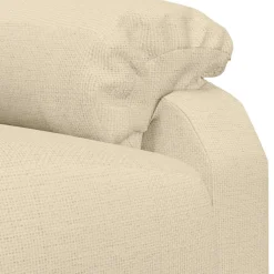 vidaXL Massagestoel stof crèmekleurig