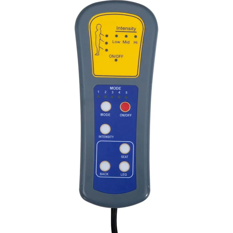 vidaXL Massagestoel stof crèmekleurig