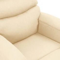 vidaXL Massagestoel stof crèmekleurig