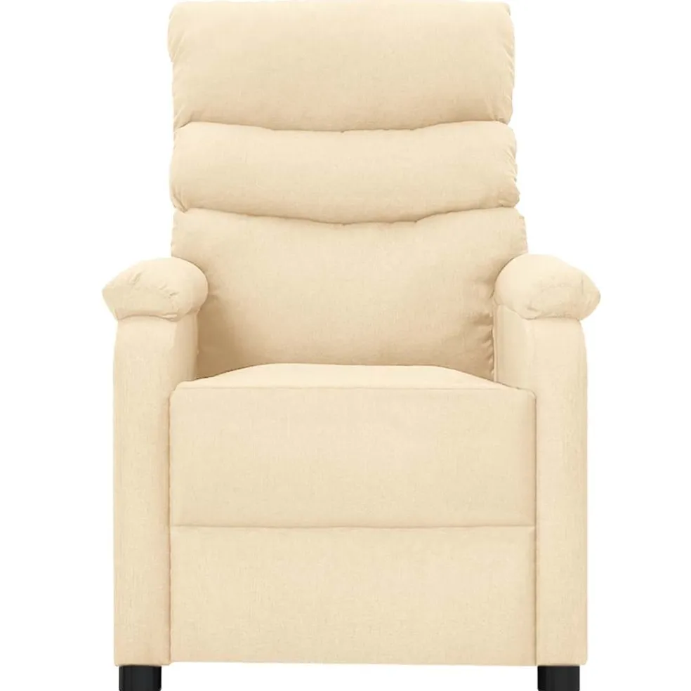 vidaXL Massagestoel stof crèmekleurig