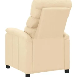vidaXL Massagestoel stof crèmekleurig
