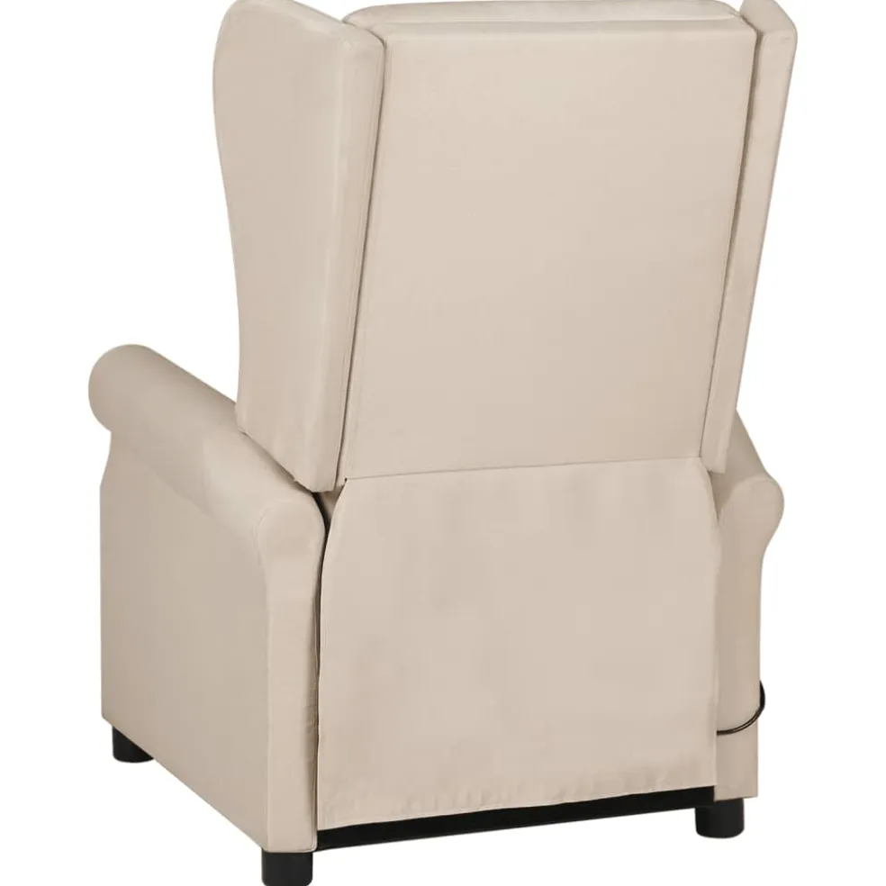 vidaXL Massagestoel stof crèmekleurig