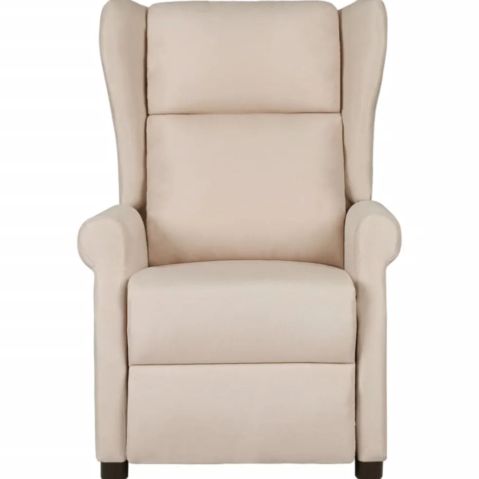 vidaXL Massagestoel stof crèmekleurig