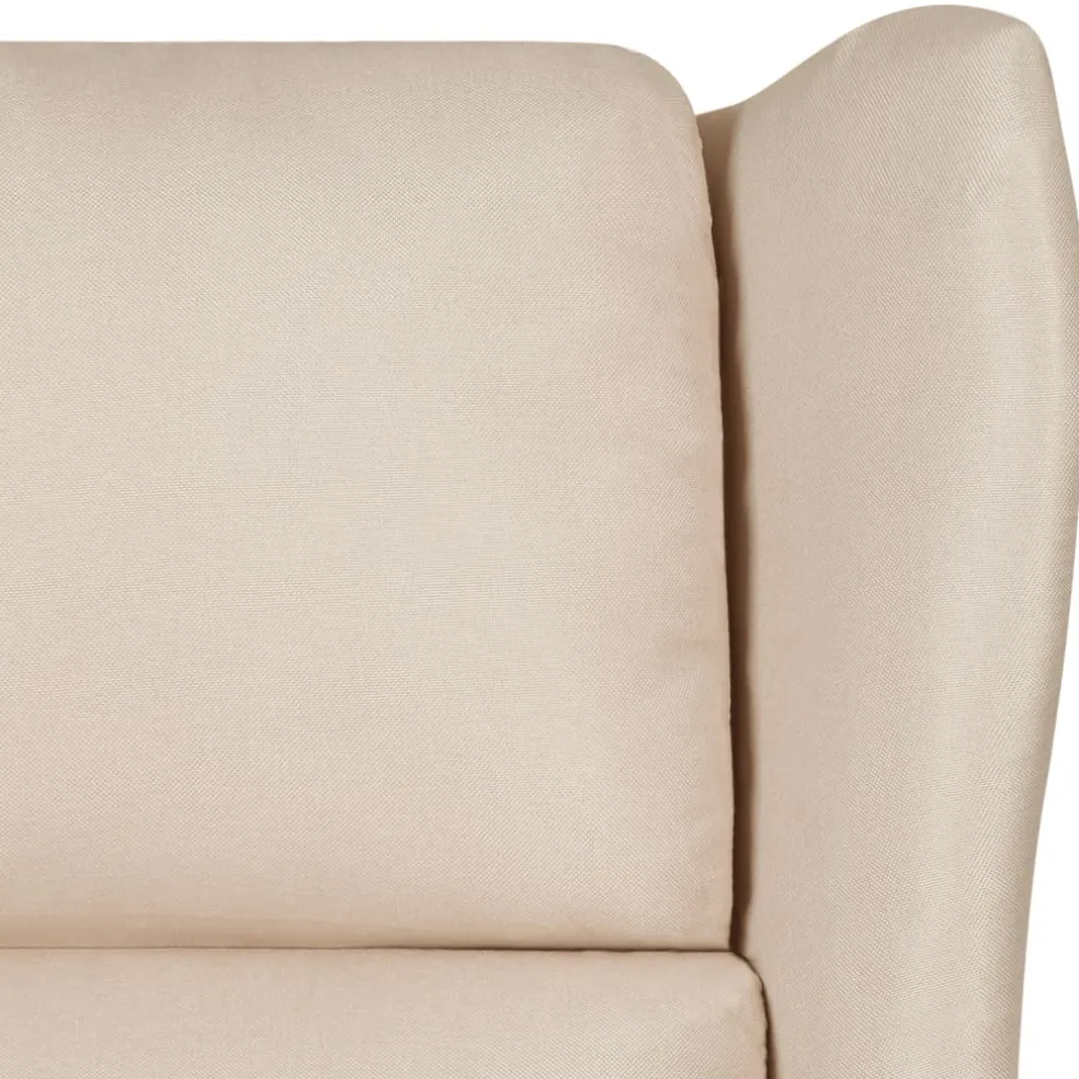 vidaXL Massagestoel stof crèmekleurig