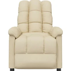 vidaXL Massagestoel stof crèmekleurig