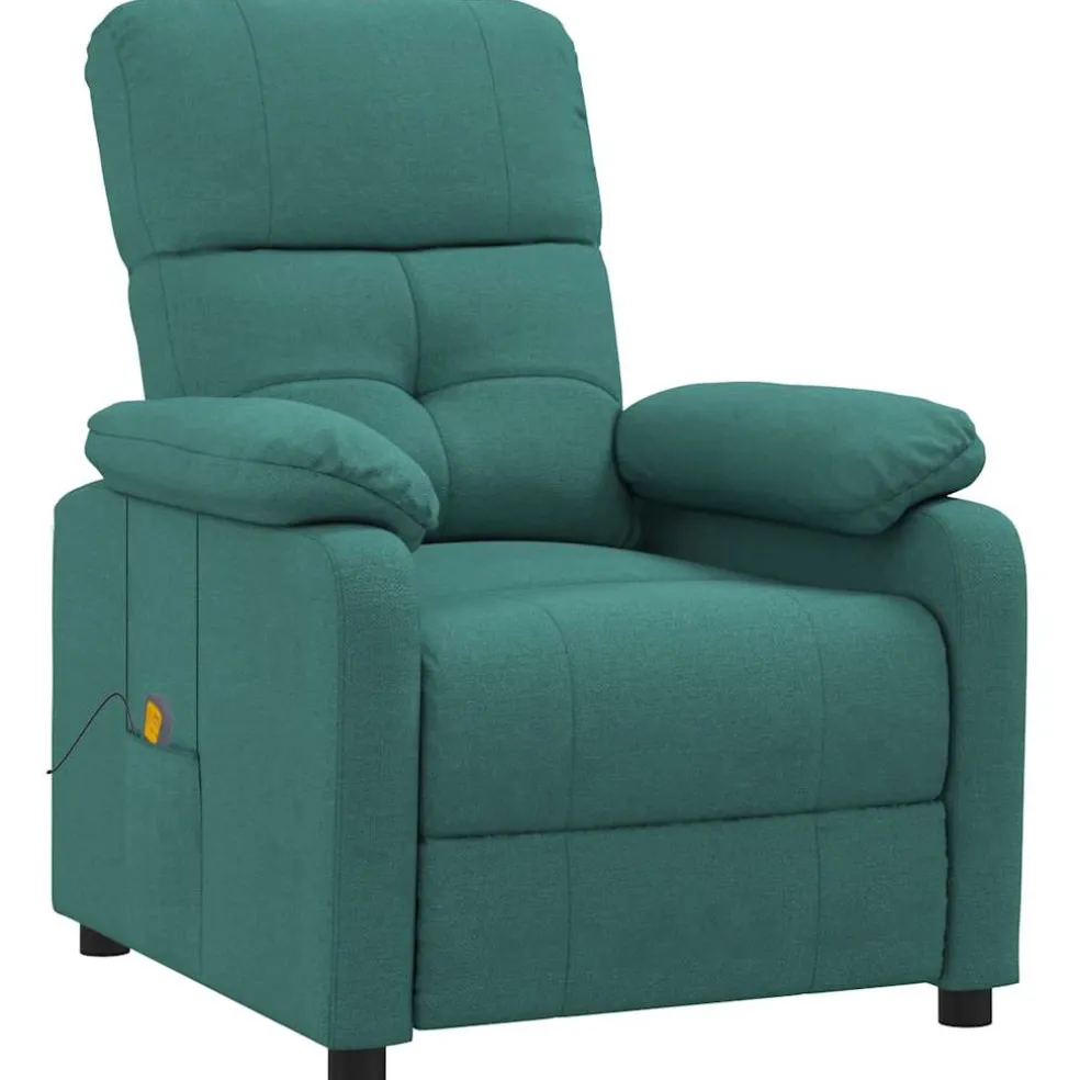 vidaXL Massagestoel stof donkergroen