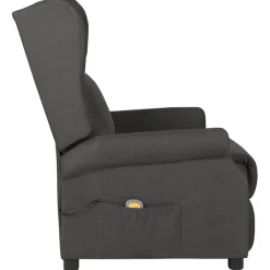 vidaXL Massagestoel stof donkergrijs