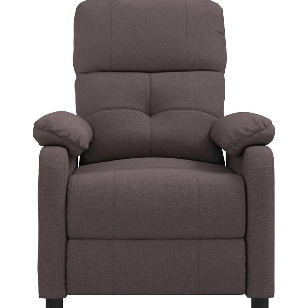 vidaXL Massagestoel stof donkerbruin