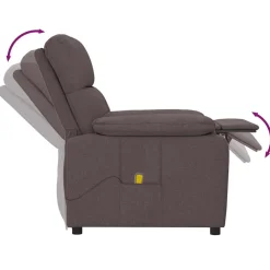 vidaXL Massagestoel stof donkerbruin