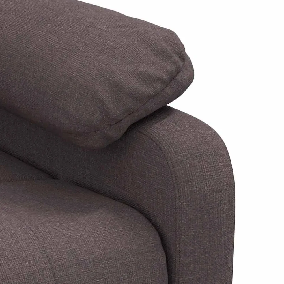 vidaXL Massagestoel stof donkerbruin