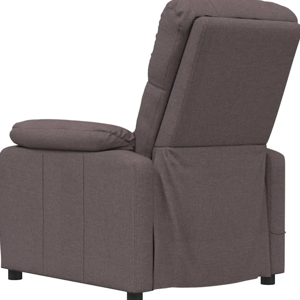 vidaXL Massagestoel stof donkerbruin