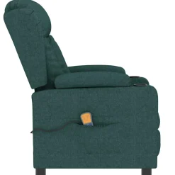 vidaXL Massagestoel stof donkergroen