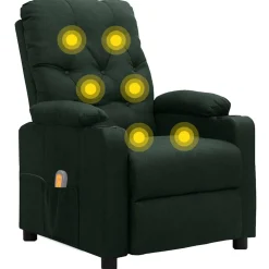 vidaXL Massagestoel stof donkergroen