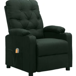 vidaXL Massagestoel stof donkergroen