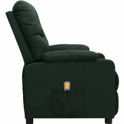 vidaXL Massagestoel stof donkergroen