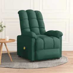 vidaXL Massagestoel stof donkergroen