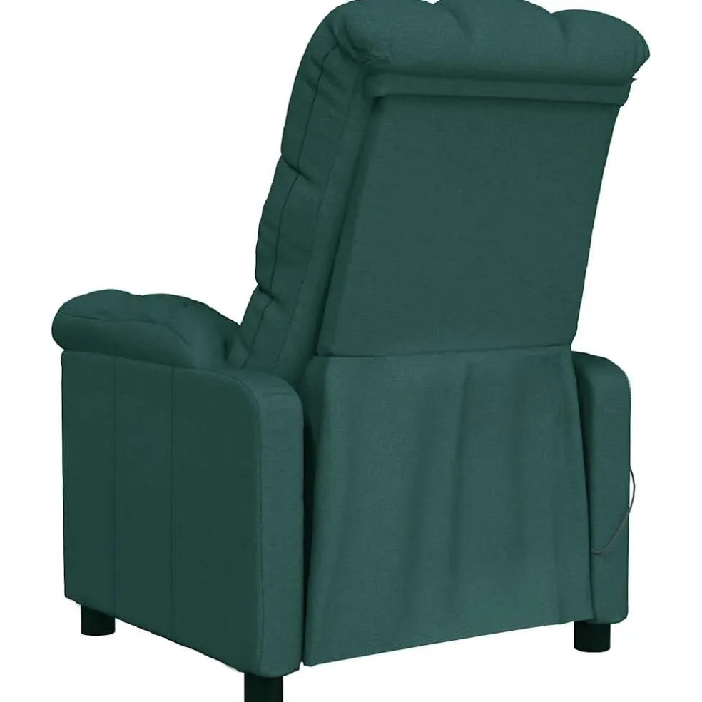 vidaXL Massagestoel stof donkergroen