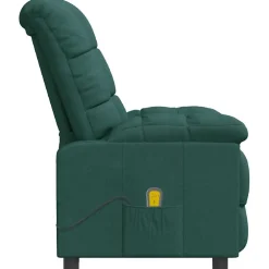vidaXL Massagestoel stof donkergroen