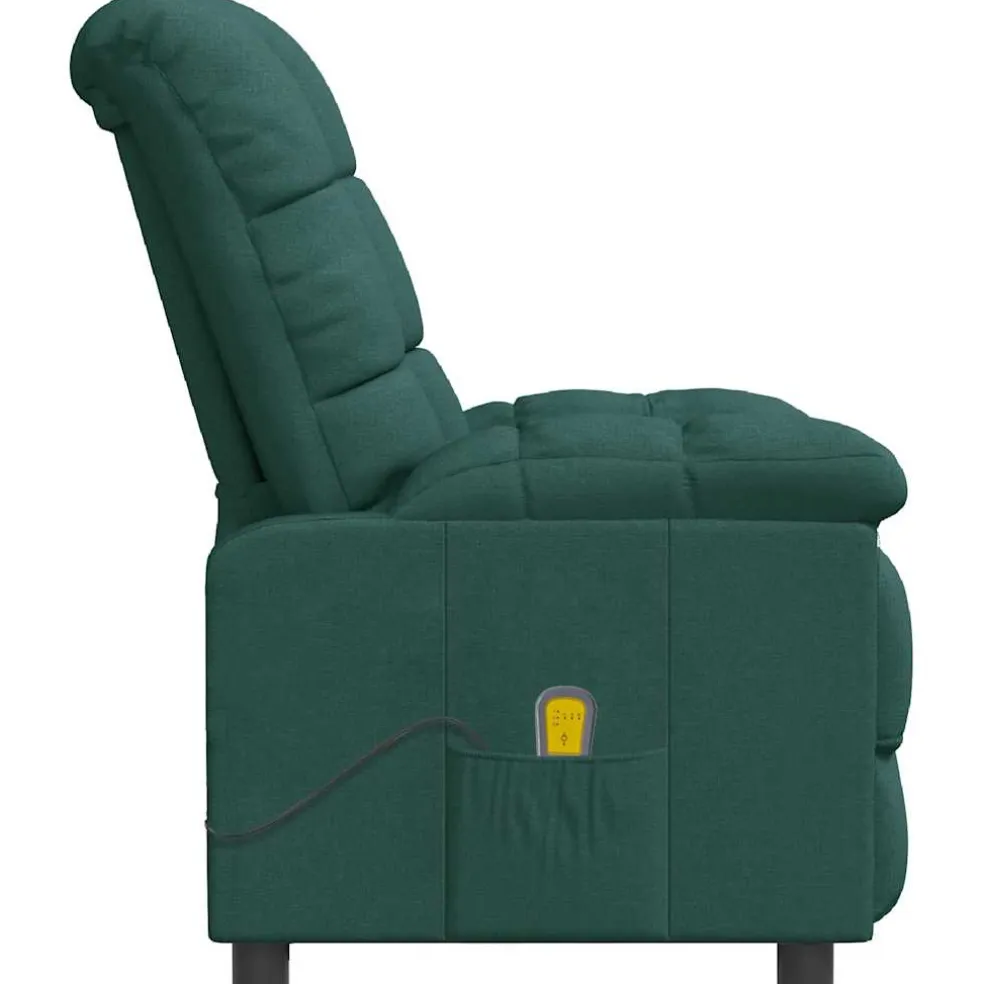 vidaXL Massagestoel stof donkergroen