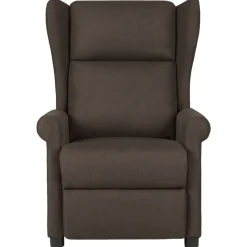 vidaXL Massagestoel stof donkerbruin