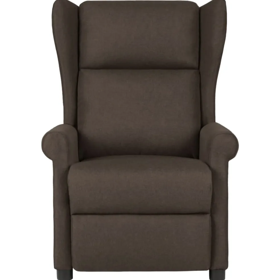 vidaXL Massagestoel stof donkerbruin