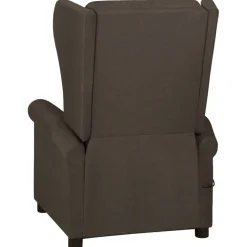 vidaXL Massagestoel stof donkerbruin