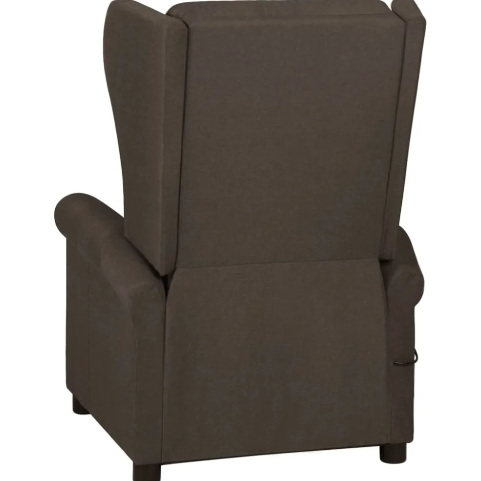 vidaXL Massagestoel stof donkerbruin