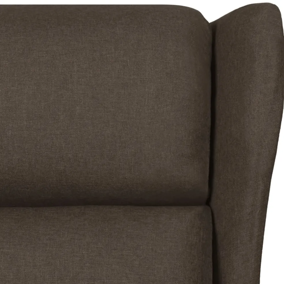 vidaXL Massagestoel stof donkerbruin