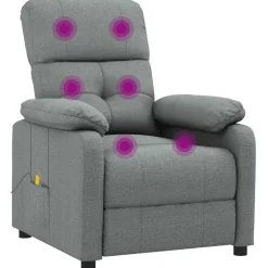 vidaXL Massagestoel stof donkergroen