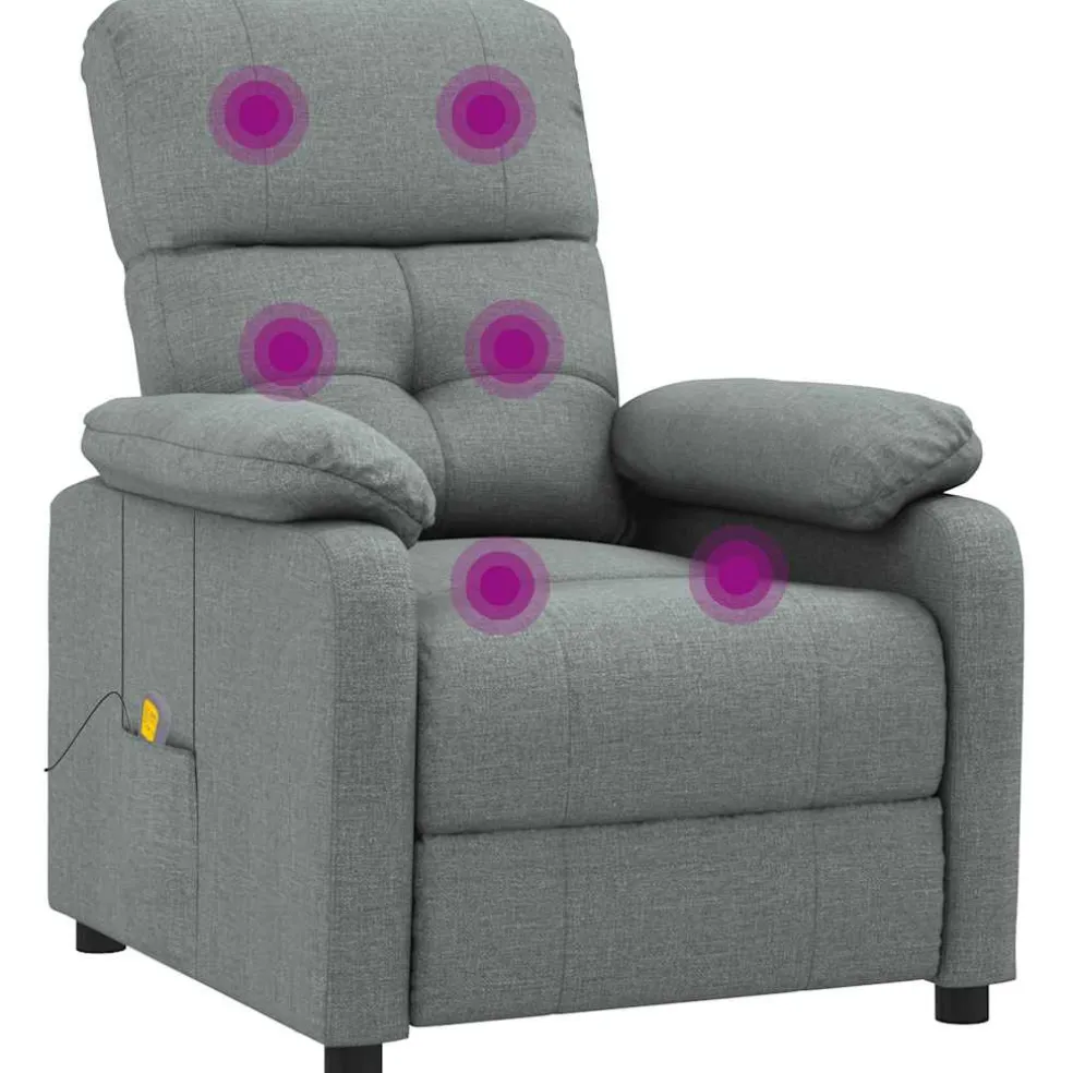vidaXL Massagestoel stof donkergroen