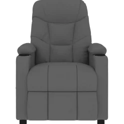vidaXL Massagestoel stof donkergrijs