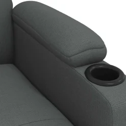 vidaXL Massagestoel stof donkergrijs