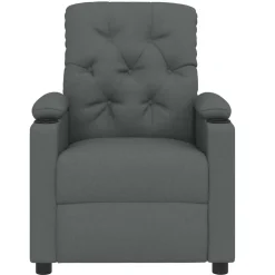 vidaXL Massagestoel stof donkergrijs