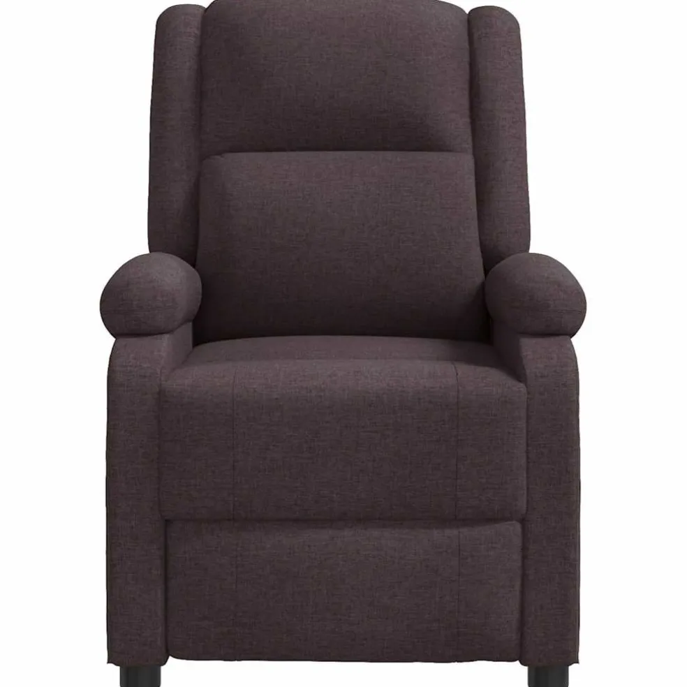 vidaXL Massagestoel stof donkerbruin