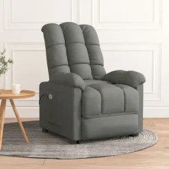 vidaXL Massagestoel stof donkergrijs