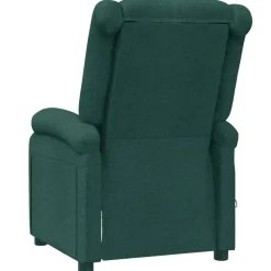 vidaXL Massagestoel stof donkergroen